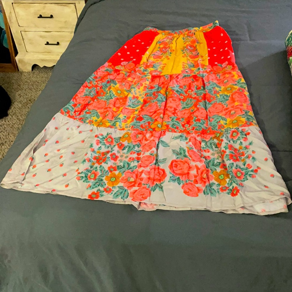Beautiful Long flower print skirt  by Tolani
